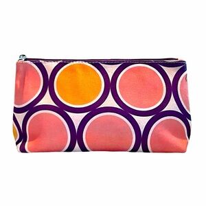 Clinique Multicolor Graphic Cosmetic Pouch | Purple Zip | NWOT